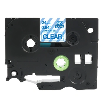 Taśma Specmark TZe-153 24 mm x 8 m / przezroczysta / niebieski nadruk / do drukarek Brother P-touch