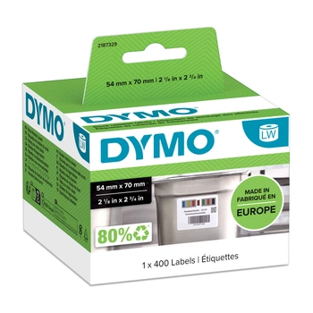 Etykiety DYMO LW 2187329 54mm x 70mm 400 szt. / do drukarki etykiet DYMO LabelWriter