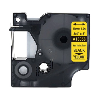 Rurka termokurczliwa Specmark Rhino 18058 19mm x 1,5m ø4,6mm-8,7mm / żółta / czarny nadruk