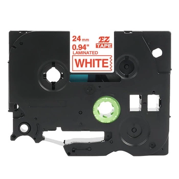 Taśma Specmark TZe-252 24 mm x 8 m / biała / czerwony nadruk / do drukarek Brother P-touch