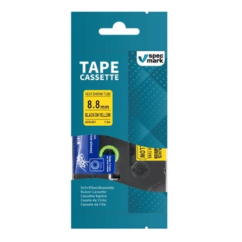 Rurka termokurczliwa Specmark Hse-621 8,8 mm x 1,5 m ø2,6 - 5,1 mm / żółta / czarny nadruk / do drukarek Brother P-touch