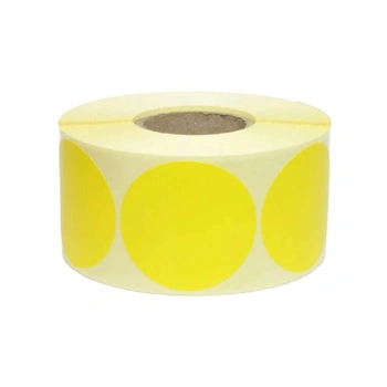 Etykiety termiczne Specmark fi 30 mm 2000 szt. / papierowe / okrągłe / żółte / gilza fi40