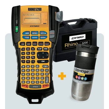 Drukarka etykiet DYMO RHINO 5200 z walizką + kubek Contigo Byron gratis