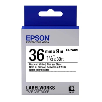 Taśma Epson LK-7WBN 36 mm x 9 m / do drukarek Epson LabelWorks