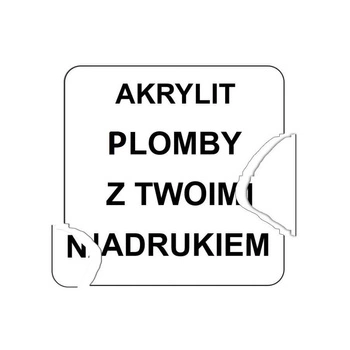 Etykieta plomba krusząca akrylit biała 12 x 12mm 250szt średnica gilzy fi40