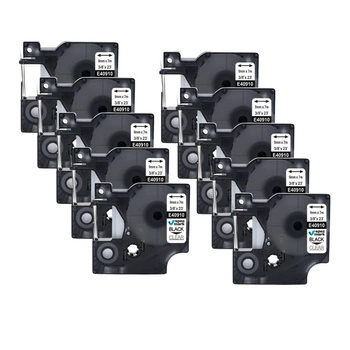 Taśma Specmark D1-40910 9 mm x 7 m / przezroczysta / czarny nadruk / do drukarek DYMO D1 / zestaw 10 szt.