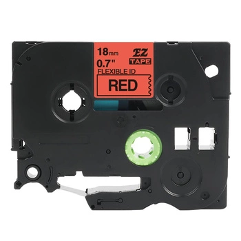 Taśma Specmark TZe-FX441 18 mm x 8 m / flexi elastyczna / czerwona / czarny nadruk / do drukarek Brother P-touch