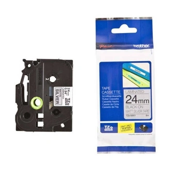 Taśma Brother TZe-M951 24 mm x 8 m / srebrna / czarny nadruk / do drukarek Brother P-touch