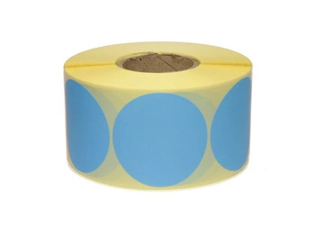 Etykiety termiczne Specmark fi 30 mm 2000 szt. / papierowe / okrągłe / niebieskie / gilza fi40