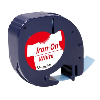 Taśma Specmark LetraTag 18778 12 mm x 2 m / do naprasowania / biała / czerwony nadruk / do drukarek DYMO LT