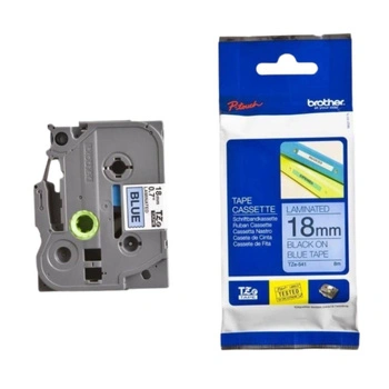Taśma Brother TZe-541 18 mm x 8 m / niebieska / czarny nadruk / do drukarek Brother P-touch