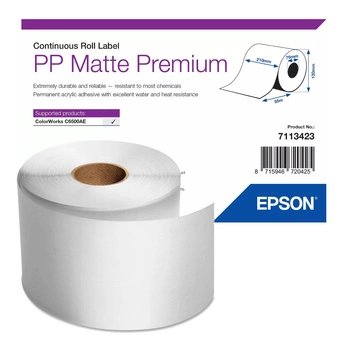 Taśma Epson 7113423 210 x 55m / PP matte premium / do drukarek Epson ColorWorks