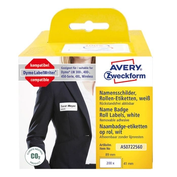 Identyfikatory Avery Zweckform 41 x 89 mm AS0722560