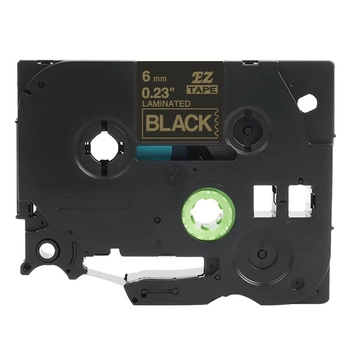 Taśma Specmark TZe-314 6 mm x 8 m / czarna / złoty nadruk / do drukarek Brother P-touch