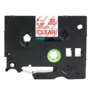 Taśma Specmark TZe-122 9 mm x 8 m / przezroczysta / czerwony nadruk / do drukarek Brother P-touch