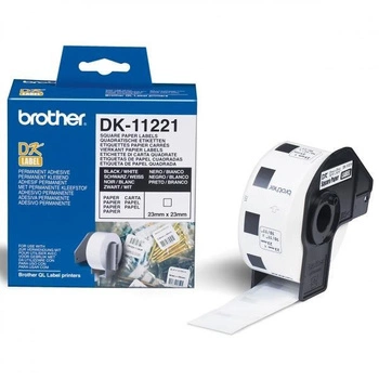 Etykiety Brother DK-11221 23 x 23 mm 1000 szt. / papierowe / do drukarek Brother QL