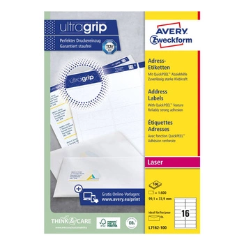 Etykiety adresowe białe Avery Zweckform A4 100ark./op. 99,1 x 33,9 mm