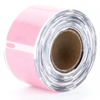 Etykiety Specmark LW-99010 28 x 89 mm 130 szt. / różowe / czarny nadruk / do drukarek etykiet DYMO LabelWriter