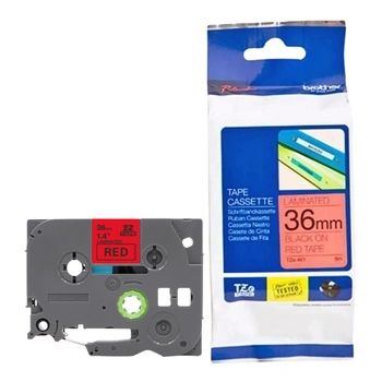 Taśma Brother TZe-461 36 mm x 8 m / czerwona / czarny nadruk / do drukarek Brother P-touch