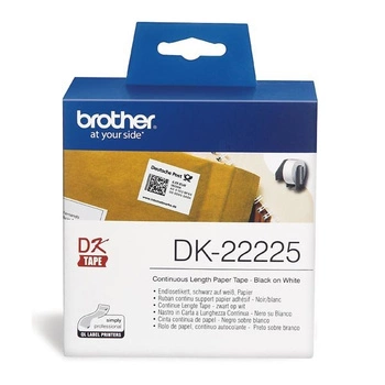 Taśma Brother DK-22225 38 mm x 30,48 m / mocny klej / do drukarek Brother QL