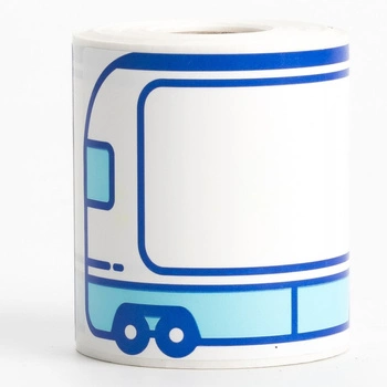 Etykiety Phomemo WP5080-100A 50 x 80 mm 100 szt. / wzór w samochody / czarny nadruk / do drukarek serii M