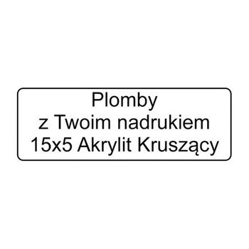 Etykieta plomba krusząca akrylit biała 15 x 5mm 250szt średnica gilzy fi40