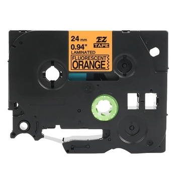 Taśma Specmark TZe-B51 24 mm x 5 m / fluorescencyjna / pomarańczowa / czarny nadruk / do drukarek Brother P-touch