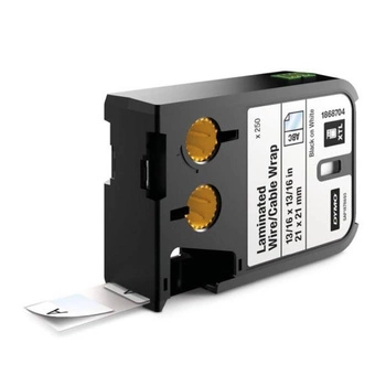 Oryginalne etykiety laminowane DYMO XTL 1868704 21mm x 21mm białe/czarny nadruk