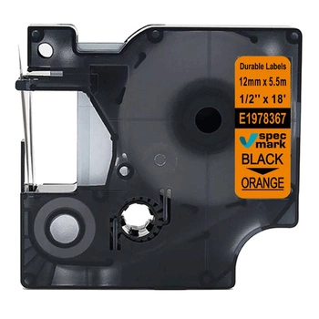 Taśma Specmark Durable D1-1978367 12 mm x 5,5 m / pomarańczowa / czarny nadruk / do drukarek DYMO D1