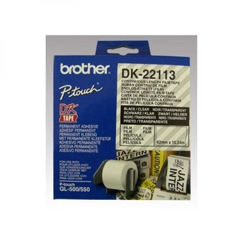 Taśma Brother DK-22113 62mm x 15,24m / folia / do drukarki etykiet Brother QL