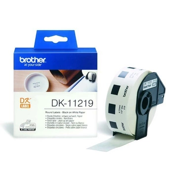 Etykiety Brother DK-11219 fi 12mm 1200 szt. / okrągłe / do drukarki etykiet Brother QL