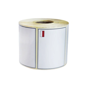 Etykiety termiczne 1000 szt. z flagą Polska 90 mm x 70 mm Specmark z ramką / gilza fi 40 mm