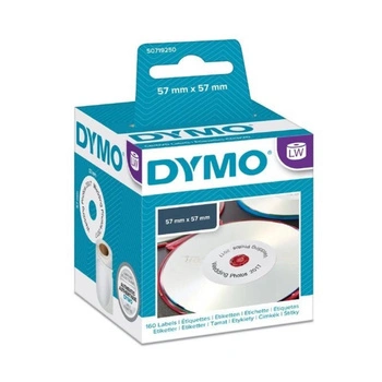 Etykiety DYMO LW-14681 fi 57 mm 160 szt. / okrągłe / na CD/DVD / do drukarek etykiet DYMO LabelWriter
