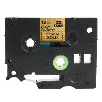 Taśma Specmark TZe-PR831 12 mm x 8 m / złoty brokat / czarny nadruk / do drukarek Brother P-touch