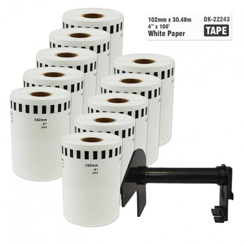 Taśma Specmark DK-22243 102 mm x 30,48 m / bez uchwytu / do drukarek Brother QL / zestaw 10 szt.