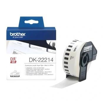 Taśma Brother DK-22214 12 mm x 30,48 m / mocny klej / do drukarek Brother QL