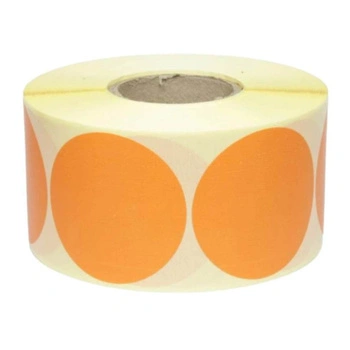 Etykiety termiczne Specmark fi 40 mm 1000 szt. / papierowe / okrągłe / pomarańczowe / gilza fi40