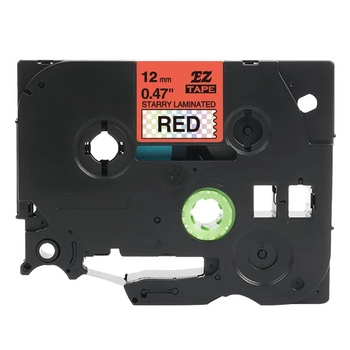 Taśma Specmark TZe-431L1 12 mm x 8 m / czerwona w kratkę / czarny nadruk / do drukarek Brother P-touch