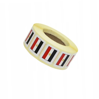 Etykiety termotransferowe 1000 szt. z flagą Egipt 26 mm x 19,5 mm Specmark / gilza fi 40 mm