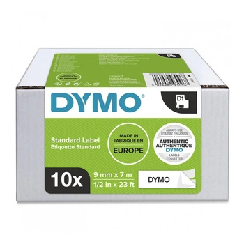 Taśma DYMO D1-40913 2093096 9 mm x 7 m / papierowa / do drukarek DYMO D1 / zestaw 10 szt.