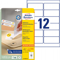 Usuwalne etykiety uniwersalne Avery Zweckform 99,1 x 42,3 mm, atramentowe, laserowe, kolorowe, A4