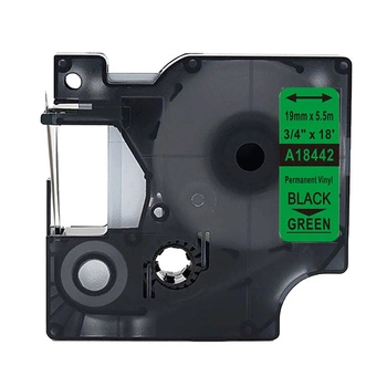 Taśma winylowa Specmark Rhino 18442 19mm x 5,5m / zielona / czarny nadruk