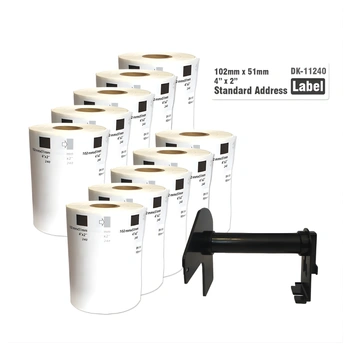 Etykiety Specmark DK-11240 102 x 51 mm 600 szt. / papierowe / bez uchwytu / do drukarek Brother QL / zestaw 10 szt.