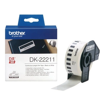 Taśma Brother DK-22211 29mm x 15,24m / folia / do drukarki etykiet Brother QL