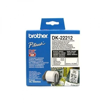 Taśma Brother DK-22212 62mm x 15,24m / folia / do drukarki etykiet Brother QL
