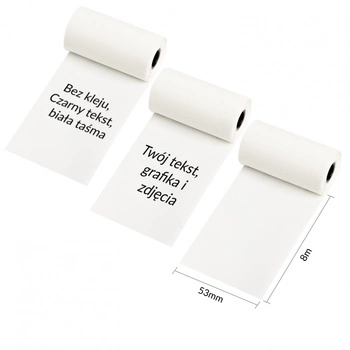 Taśma Phomemo Q22-RM7 53 mm x 6,5 m / bez kleju / 3 szt. do drukarek serii M0