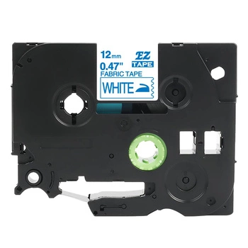 Taśma Specmark TZe-FA3 12 mm x 3 m / biała / niebieski nadruk / do naprasowania / do drukarek Brother P-touch