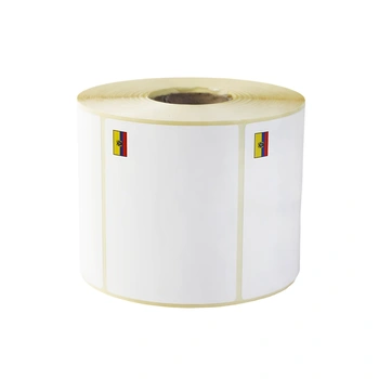 Etykiety termotransferowe 1000 szt. z flagą Ekwador 90 mm x 70 mm Specmark / gilza fi 40 mm