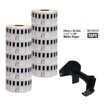 Taśma Specmark DK-22210 29 mm x 30,48 m / bez uchwytu / do drukarek Brother QL / zestaw 10 szt.