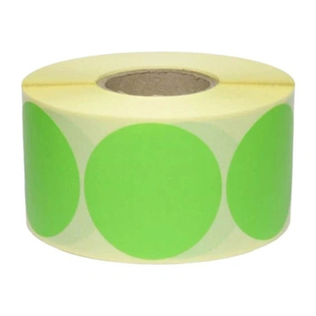 Etykiety termiczne Specmark fi 30 mm 2000 szt. / papierowe / okrągłe / zielone / gilza fi40